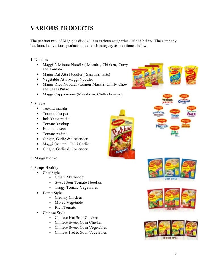 maggi question executive summary of maggi